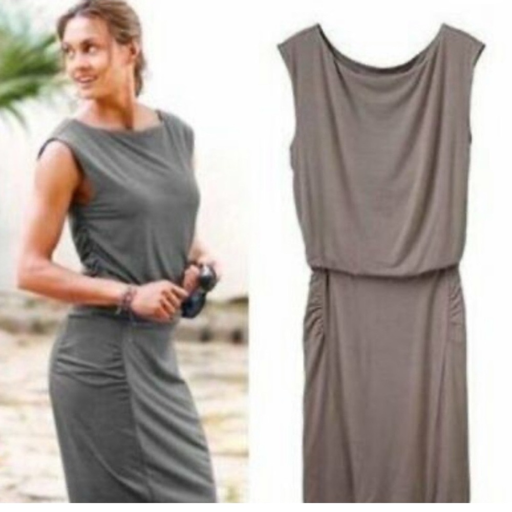 Athleta Gray Midi Dress